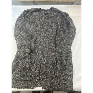 Express Open Front  S Charcoal Multi-colored Sweater Acrylic Blend Beautiful 200